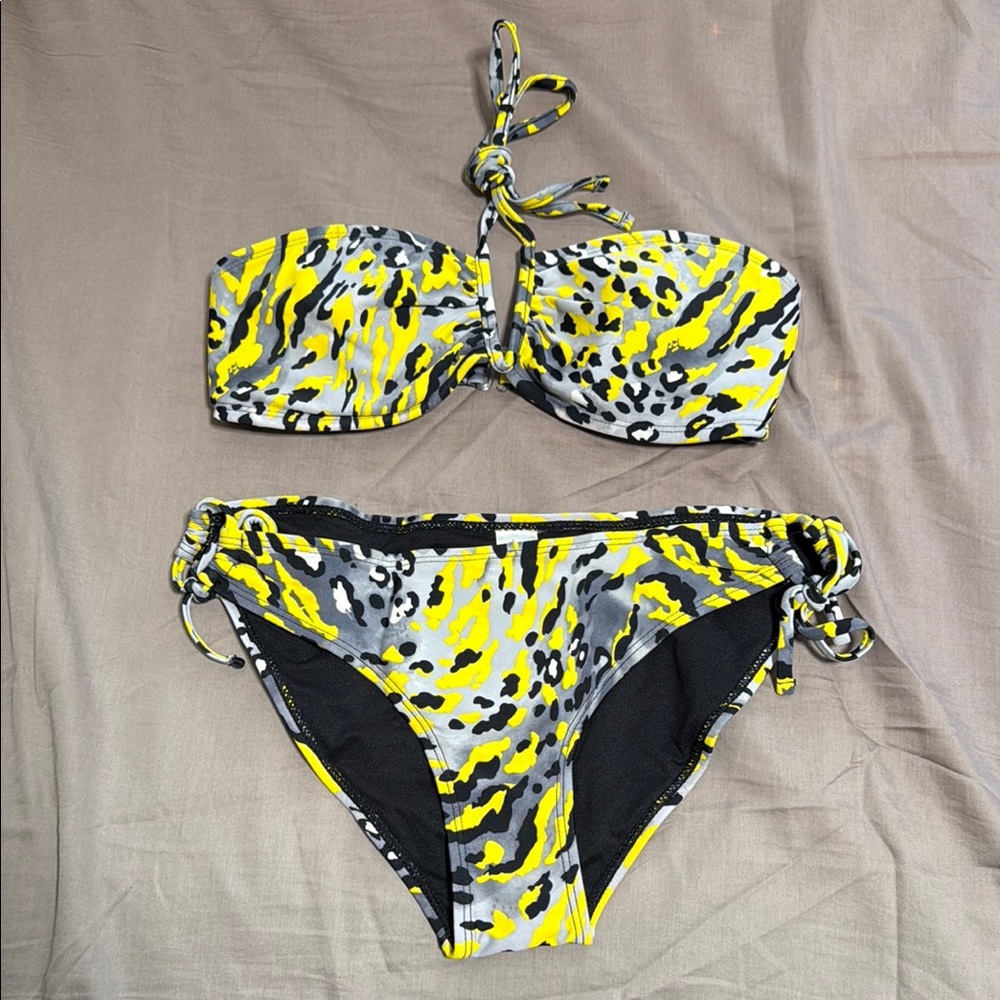 Forever 21 Yellow and Black Bikini